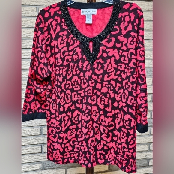 Cathy Daniels Sweater Sz L very pretty - Picture 1 of 7